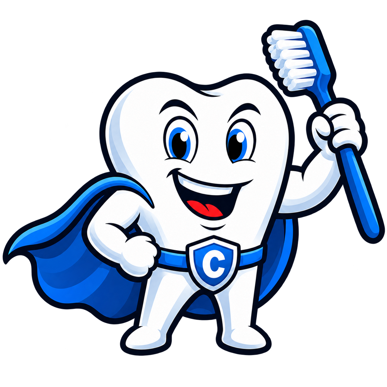Cavity Crushers tooth superhero logo